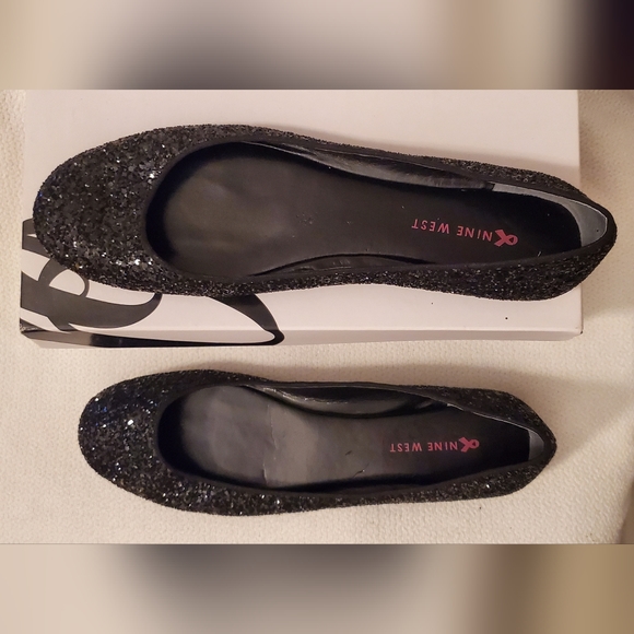 Nine West Black Sparkling Ballet Flats (New in box) - Picture 4 of 4
